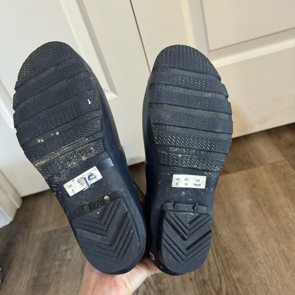 Hunter Dark Navy Blue Boots Size 8 - Picture 9 of 10